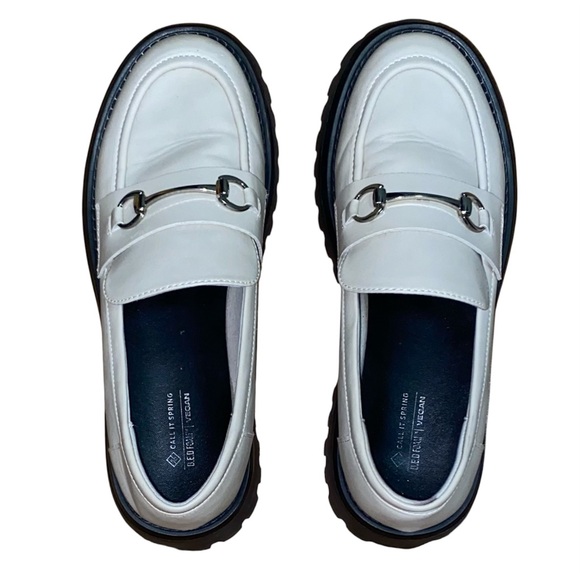 Call It Spring Shoes - Call it Spring cream chunky loafers women’s US 9 mules business casual shoes